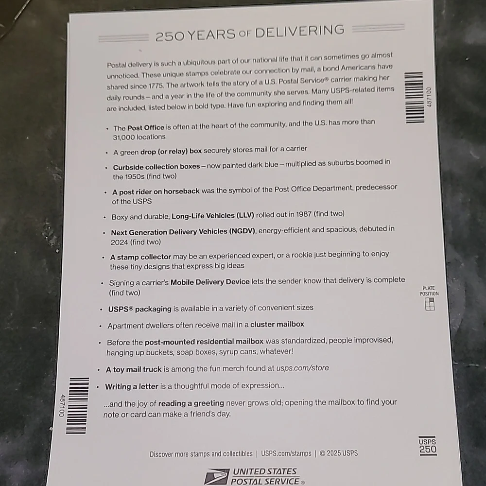 100 250 Years Of Delivering Forever 2025 Postage Stamps USPS Wedding Invitations